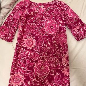 Lilly Pulitzer silk blend dress with ruffle sleeve